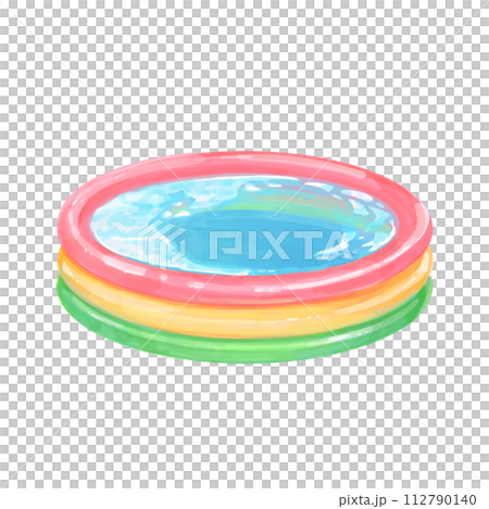 色彩繽紛的兒童泳池插畫 色彩繽紛的兒童泳池插畫 112790140