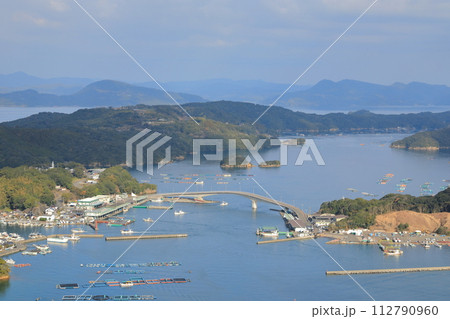 長島針尾公園からの竹島大橋の眺め 長島針尾公園からの竹島大橋の眺め 112790960