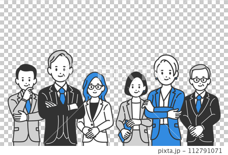Male and female upper body set of managers/managers posing [people vector illustration material] 112791071