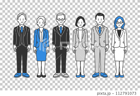 經理/經理男女全身套裝【人物向量圖素材】 經理/經理男女全身套裝【人物向量圖素材】 112791073