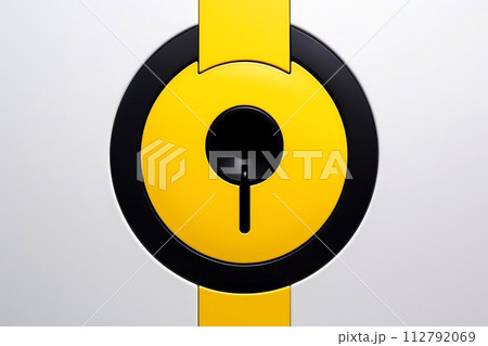 Close-up, Abstract technology digital keyhole ,high tech button, Generative AI Close-up, Abstract technology digital keyhole ,high tech button, Generative AI 112792069