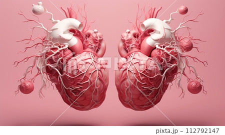 Abstract human internal organs, Anatomy concept, Generative AI 112792147