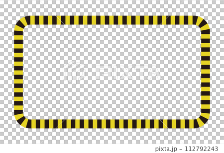 Striped frame simple caution tiger pattern 112792243