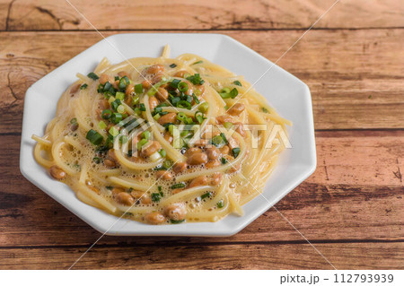 和風パスタ 納豆スパゲッティー 和風パスタ 納豆スパゲッティー 112793939