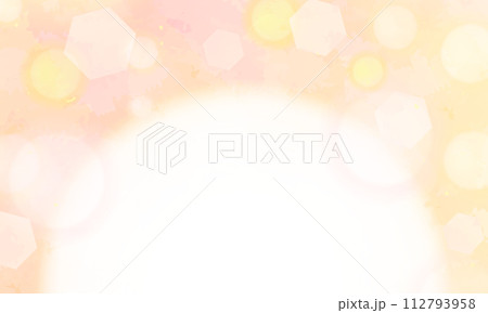 オレンジ色と黄色のほんわかした背景イラスト オレンジ色と黄色のほんわかした背景イラスト 112793958