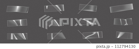 Transparent adhesive plastic tape patch 112794130