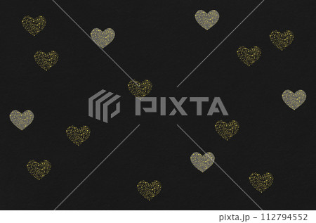 ハート模様の和紙_和モダン背景素材 112794552
