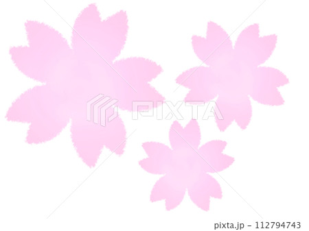 桜のクレヨンイラスト 112794743