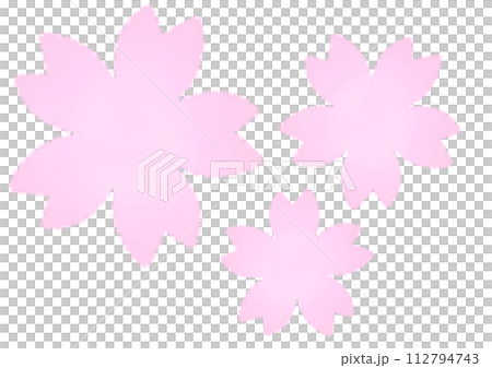 桜のクレヨンイラスト 112794743