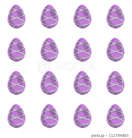 Illustration on theme seamless celebration holiday Easter with hunt colorful bright eggs Illustration on theme seamless celebration holiday Easter with hunt colorful bright eggs 112794863
