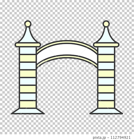 彩色主題樂園相關單圖圖示集入口大門 112794921