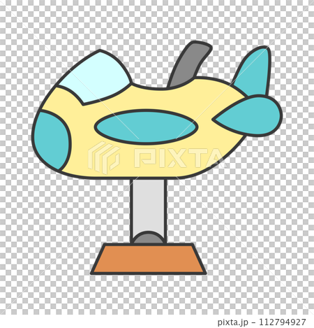 彩色主題樂園相關單項插畫圖示集搖擺遊樂設備飛機 彩色主題樂園相關單項插畫圖示集搖擺遊樂設備飛機 112794927