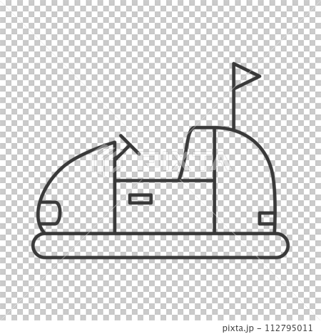 線画テーマパーク関連単品イラストアイコンセット ゴーカート 線画テーマパーク関連単品イラストアイコンセット ゴーカート 112795011