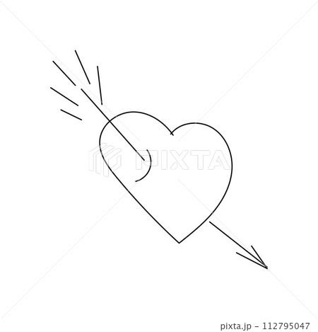Hand drawn heart. Doodle heart isolated on white background. Vector illustration. Hand drawn heart. Doodle heart isolated on white background. Vector illustration. 112795047