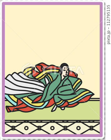 シンプルステッカー百人一首　伊勢 112795135