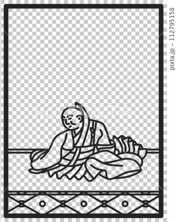 シンプル線画百人一首　僧正遍昭 112795158