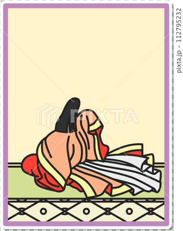 シンプルステッカー百人一首　周防内侍 112795232