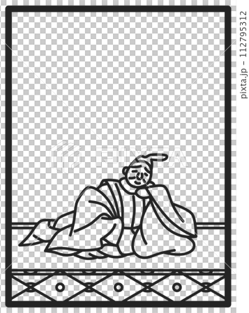 Simple line drawing Hyakunin Isshu Shigeyuki Minamoto 112795312