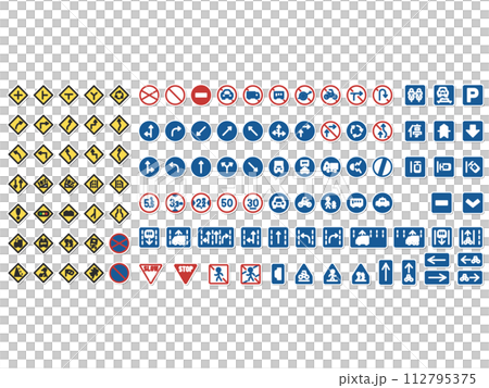 Mini signs sticker icon set (no background) Mini signs sticker icon set (no background) 112795375