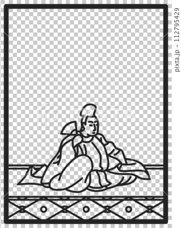 シンプル線画百人一首　藤原清輔朝臣 112795429