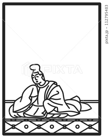 シンプル線画百人一首　源俊頼朝臣 112795483