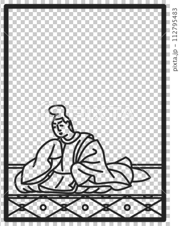 シンプル線画百人一首　源俊頼朝臣 112795483