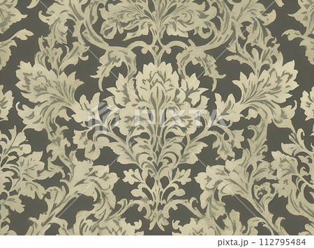 floral seamless pattern with floral elements 112795484