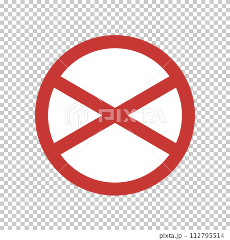 迷你標誌道路封閉的單色插圖 112795514