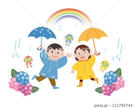 梅雨のイラスト素材 112795744