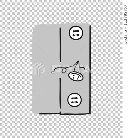 按鈕脫落的插圖 112795757