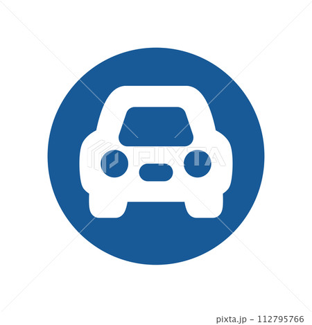 ミニ標識のカラー単品イラスト　自動車専用 112795766