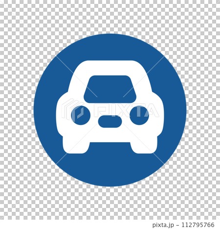 ミニ標識のカラー単品イラスト　自動車専用 112795766