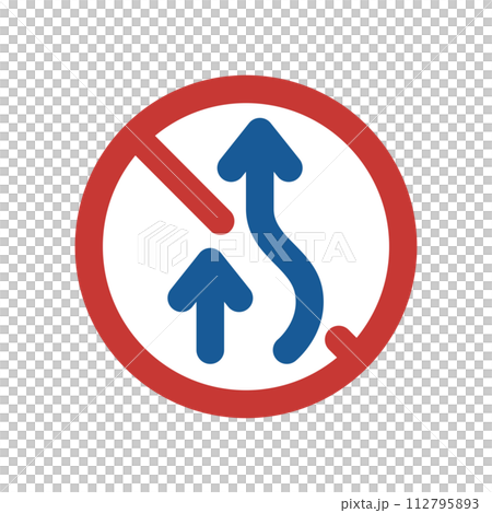 Single color illustration of mini sign: No passing allowed Single color illustration of mini sign: No passing allowed 112795893