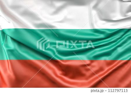 Ruffled Flag of Bulgaria. 3D Rendering Ruffled Flag of Bulgaria. 3D Rendering 112797113