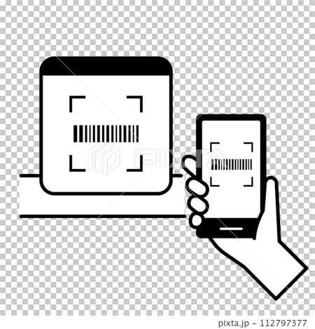 Electronic payment image icon (barcode) 112797377
