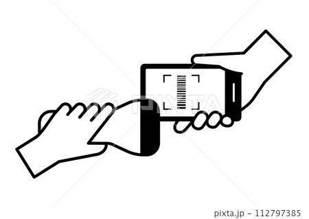 電子決済のイメージアイコン(バーコード) 電子決済のイメージアイコン(バーコード) 112797385