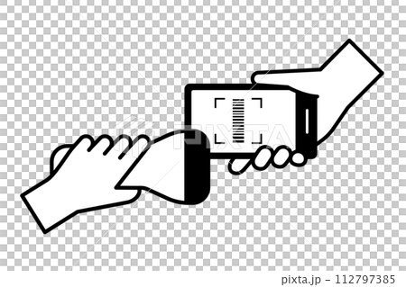 電子決済のイメージアイコン(バーコード) 電子決済のイメージアイコン(バーコード) 112797385