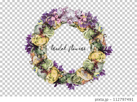 hydrangea flower bouquet frame hydrangea flower bouquet frame 112797491