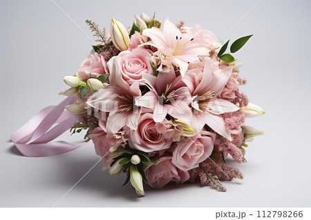 AI-generated content. Beautiful wedding bouquet. Generative AI AI-generated content. Beautiful wedding bouquet. Generative AI 112798266