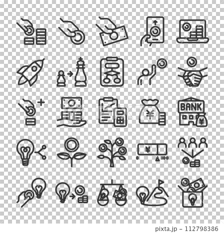 籌款眾籌圖標集 籌款眾籌圖標集 112798386