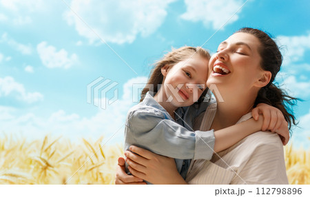 Happy family at nature Happy family at nature 112798896