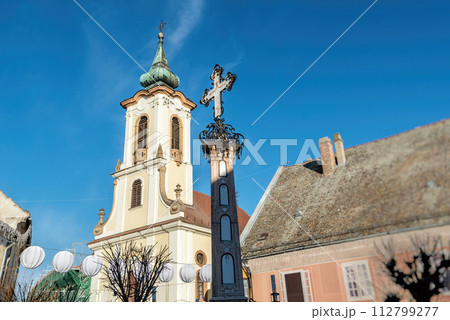 Blagovestenska Church and Main Square of Szentendre, Hungary Blagovestenska Church and Main Square of Szentendre, Hungary 112799277