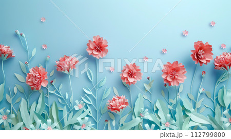 ペーパークラフトのカーネーション ペーパークラフトのカーネーション 112799800