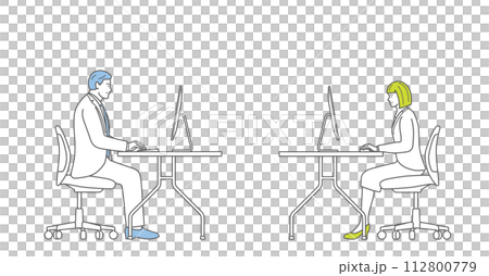 Business people flat illustration set 112800779