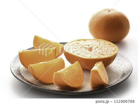 はまさき みかん カットイメージ(白バック) はまさき みかん カットイメージ(白バック) 112800788