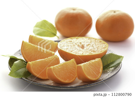 はまさき みかん カットイメージ(白バック) はまさき みかん カットイメージ(白バック) 112800790