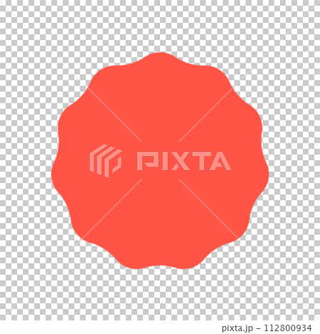 簡單可愛的紅色抽象形狀 — 框架和標誌的材料 112800934