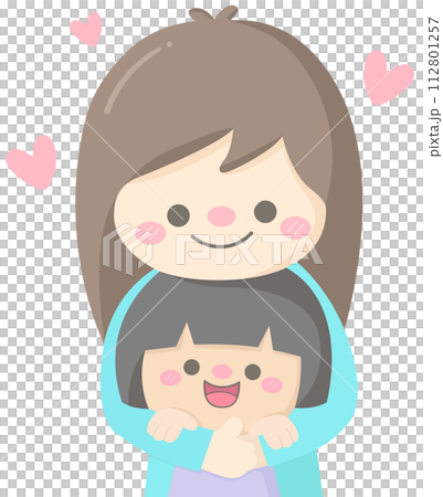 mom day cartoon mother hugging her daughter vector illustration mom day cartoon mother hugging her daughter vector illustration 112801257
