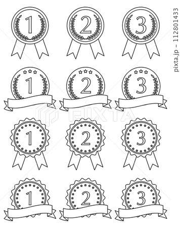 シンプルなメダルのアイコン 112801433