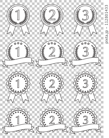 シンプルなメダルのアイコン 112801433